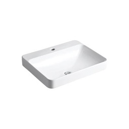 [KOH-2660-1-0] Kohler 2660-1-0 Vox Rectangle Vessel Bathroom Sink With Single Faucet Hole