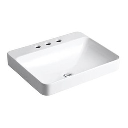 [KOH-2660-8-0] Kohler 2660-8-0 Vox Rectangle Vessel Bathroom Sink With Widespread Faucet Holes