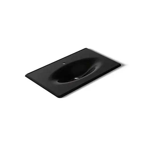 [KOH-3051-1-7] Kohler 3051-1-7 Iron Impressions 37" Enameled Cast Iron Vanity Top Black