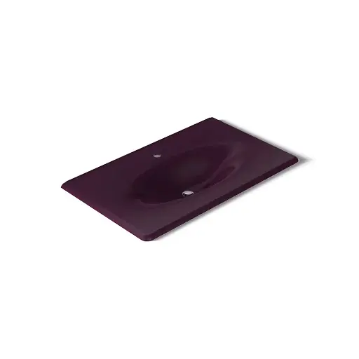[KOH-3051-1-PLM] Kohler 3051-1-PLM Iron Impressions 37" Enameled Cast Iron Vanity Top Black Plum