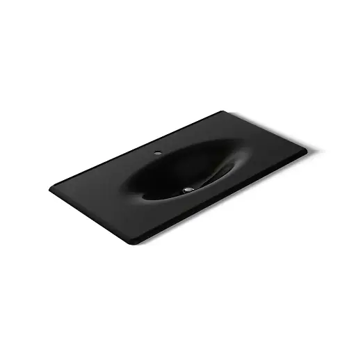[KOH-3052-1-7] Kohler 3052-1-7 Iron Impressions 43" Enameled Cast Iron Vanity Top Black