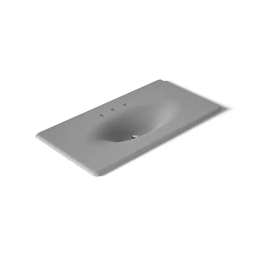 [KOH-3052-8-FT] Kohler 3052-8-FT Iron Impressions 43" Enameled Cast Iron Vanity Top Basalt