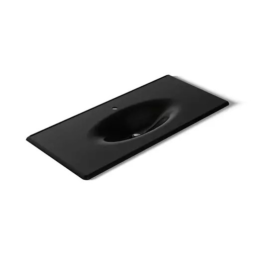 [KOH-3053-1-7] Kohler 3053-1-7 Iron Impressions 49" Enameled Cast Iron Vanity Top Black