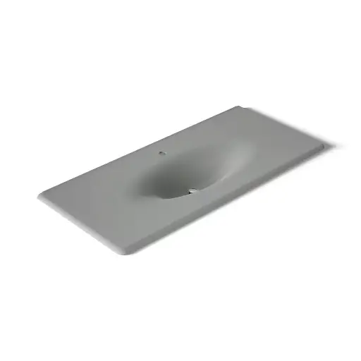 [KOH-3053-1-FT] Kohler 3053-1-FT Iron Impressions 49" Enameled Cast Iron Vanity Top Basalt