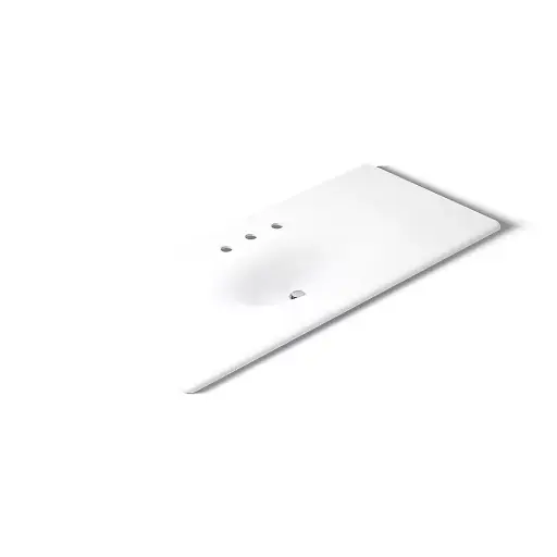 [KOH-3053-8-0] Kohler 3053-8-0 Iron Impressions 49" Enameled Cast Iron Vanity Top White