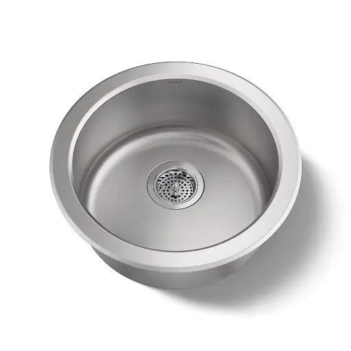 [KOH-3341-NA] Kohler K3341 Undertone Lyric 18 Diameter Single Circular Bowl Kitchen Sink