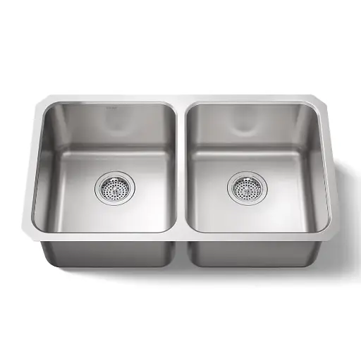 [KOH-3350-NA] Kohler K3350 Undertone 31 x 18 Undermount Double Equal Kitchen Sink