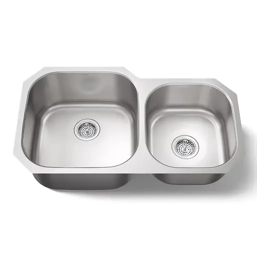 [KOH-3356-NA] Kohler 3356-NA Undertone 35-1/4 Undermount Double Bowl Kitchen Sink Stainless Steel