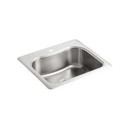 [KOH-3362-1-NA] Kohler 3362-1-NA Staccato 25 x 22 Topmount Single Kitchen Sink 1 Hole