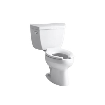 [KOH-3505-T-0] Kohler 3505-T-0 Wellworth Classic Pressure Lite Elongated 1.6 GPF Toilet With Tank Cover Locks Less Seat
