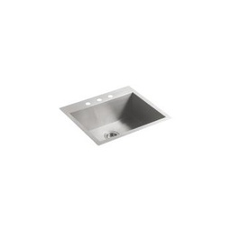 [KOH-3822-3-NA] Kohler K3822 Vault 25 x 22 Medium Single Kitchen Sink 3 Faucet Holes