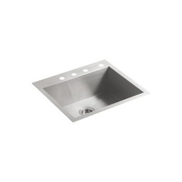 [KOH-3822-4-NA] Kohler K3822 Vault 25 x 22 Single Kitchen Sink 4 Faucet Holes
