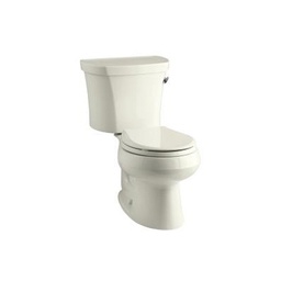 [KOH-3947-RZ-96] Kohler 3947-RZ-96 Wellworth Two-Piece Round-Front 1.28 Gpf Toilet With Class Five Flush Technology Right-Hand Trip Lever Insuliner Tank Liner And Tank Cover Locks