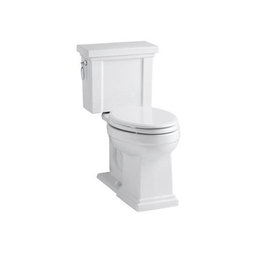 [KOH-3950-0] Kohler 3950-0 Tresham Comfort Height Two-Piece Elongated 1.28 GPF Toilet With Aquapiston Flush Technology And Left-Hand Trip Lever