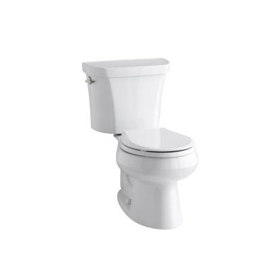 [KOH-3987-0] Kohler 3987-0 Wellworth Two-Piece Round-Front Dual-Flush Toilet With Left-Hand Trip Lever