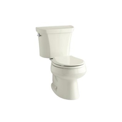 [KOH-3987-96] Kohler 3987-96 Wellworth Two-Piece Round-Front Dual-Flush Toilet With Left-Hand Trip Lever