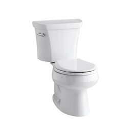 [KOH-3997-0] Kohler 3997-0 Wellworth Two-Piece Round-Front 1.28 Gpf Toilet With Class Five Flush Technology And Left-Hand Trip Lever