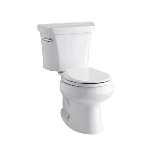 [KOH-3997-0] Kohler 3997-0 Wellworth Two-Piece Round-Front 1.28 GPF Toilet With Left-Hand Trip Lever