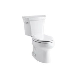 [KOH-3998-T-0] Kohler 3998-T-0 Wellworth Two-Piece Elongated 1.28 Gpf Toilet With Class Five Flush Technology Left-Hand Trip Lever And Tank Cover Locks