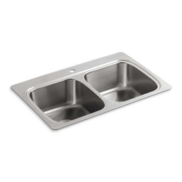 [KOH-5267-1-NA] Kohler 5267-1-NA Verse Top Mount Double Equal Bowl Kitchen Sink