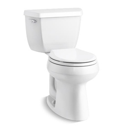 [KOH-5296-0] Kohler 5296-0 Highline Classic Comfort Height Two-Piece Round-Front 1.28 Gpf Toilet With Class Five Flush Technology And Left-Hand Trip Lever