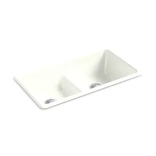 [KOH-5312-NY] Kohler 5312-NY Iron Tones 33 Double Bowl Kitchen Sink Dune
