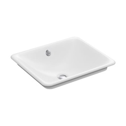 [KOH-5400-W-0] Kohler 5400-W-0 Iron Plains Wading Pool Rectangular Bathroom Sink With White Painted Underside