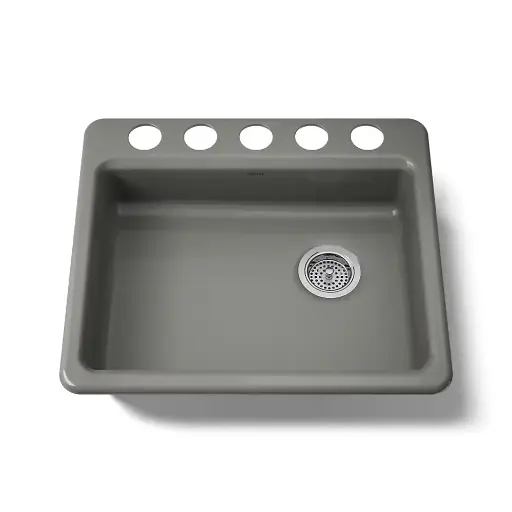 [KOH-5479-5U-58] Kohler 5479-5U-58 Riverby 25" Undermount Single Bowl Kitchen Sink Thunder Grey