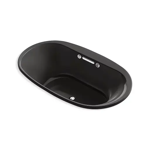 [KOH-5718-GHW-7] Kohler 5718-GHW-7 Underscore 71-1/2" x 41-1/2" Drop-in Heated Bath Black