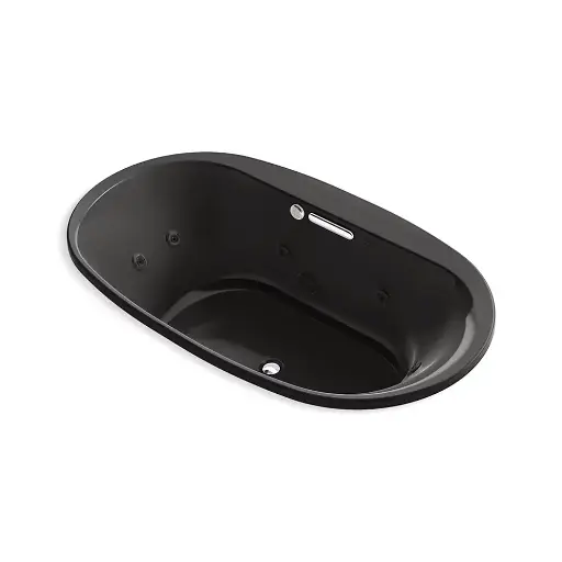 [KOH-5718-XHGH-7] Kohler 5718-XHGH-7 Underscore 71-1/2" x 41-1/2" Drop-in Heated Whirlpool Bath Black