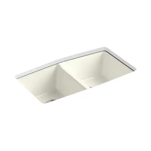 [KOH-5846-5U-96] Kohler 5846-5U-96 Brookfield 33" Undermount Double Bowl Kitchen Sink Biscuit