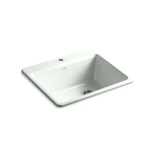 [KOH-5872-1A1-FF] Kohler 5872-1A1-FF Riverby 25" Top Mount Single Bowl Kitchen Sink Sea Salt