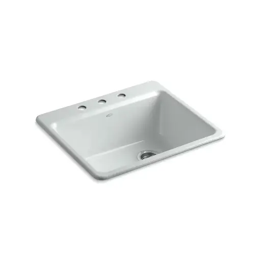 [KOH-5872-3A1-95] Kohler 5872-3A1-95 Riverby 25" Top Mount Single Bowl Kitchen Sink Ice Grey