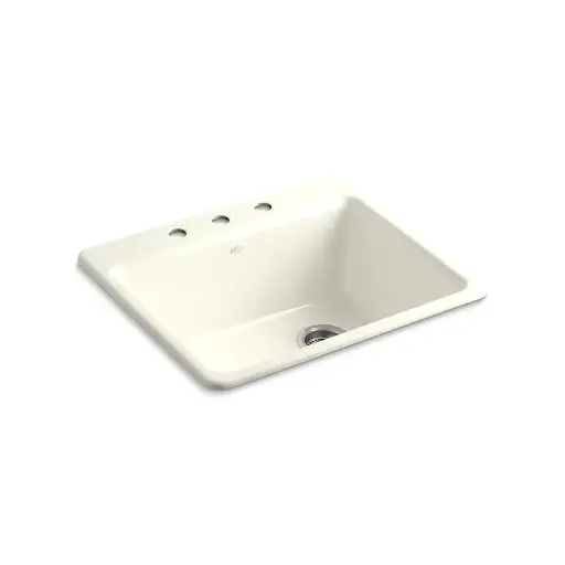 [KOH-5872-3A1-96] Kohler 5872-3A1-96 Riverby 25" Top Mount Single Bowl Kitchen Sink Biscuit