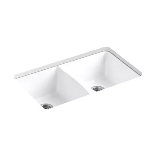 [KOH-5873-5U-0] Kohler 5873-5U-0 Deerfield 33 x 22 Undermount Double Kitchen Sink