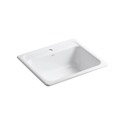 [KOH-5964-1-0] Kohler 5964-1-0 Mayfield 25 X 22 X 8-3/4 Top-Mount Single-Bowl Kitchen Sink With Single Faucet Hole