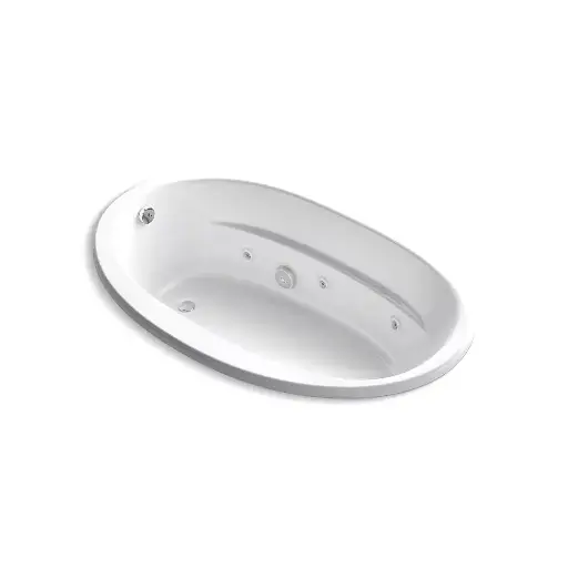[KOH-6347-H-0] Kohler 6347-H-0 Sunward 66" x 42" Drop-in Heated Whirlpool Bath White