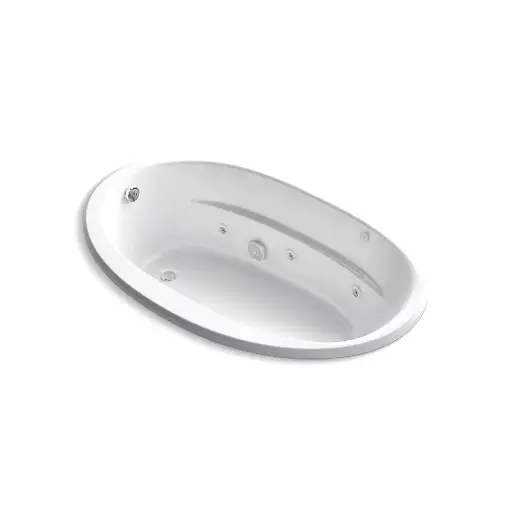 [KOH-6347-W1-0] Kohler 6347-W1-0 Sunward 66" x 42" Drop-in Whirlpool Heated Bath White