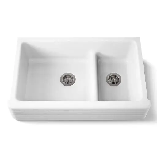 [KOH-6349-0] Kohler 6349-0 Whitehaven Hayridge 35-11/16" Undermount Farmhouse Kitchen Sink White