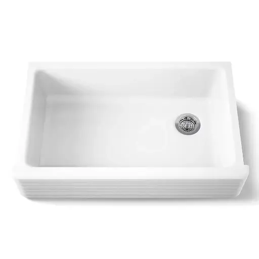 [KOH-6351-0] Kohler 6351-0 Whitehaven Hayridge 35-11/16" Undermount Farmhouse Kitchen Sink White