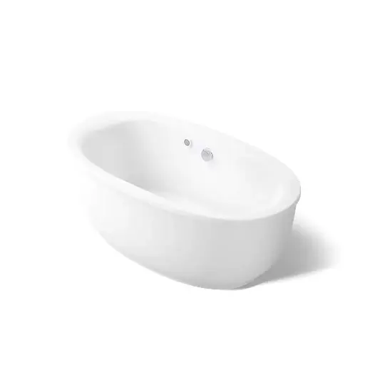 [KOH-6369-W1-0] Kohler 6369-W1-0 Sunstruck 65-1/2" x 35-1/2" Oval Freestanding Heated Bath White