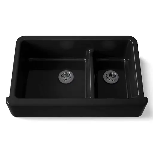 [KOH-6427-7] Kohler 6427-7 Whitehaven 35-3/4" Undermount Farmhouse Kitchen Sink Black