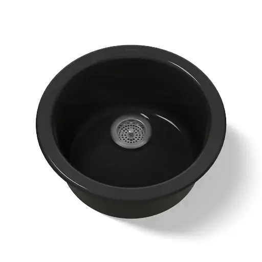 [KOH-6565-7] Kohler 6565-7 Porto Fino 18-1/2" Single Bowl Bar Sink Black