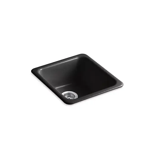 [KOH-6584-7] Kohler 6584-7 Iron Tones 17" Undermount Single Bowl Bar Sink Black