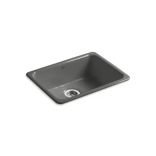 [KOH-6585-58] Kohler 6585-58 Iron Tones 24-1/4" Single Bowl Bar Sink Thunder Grey