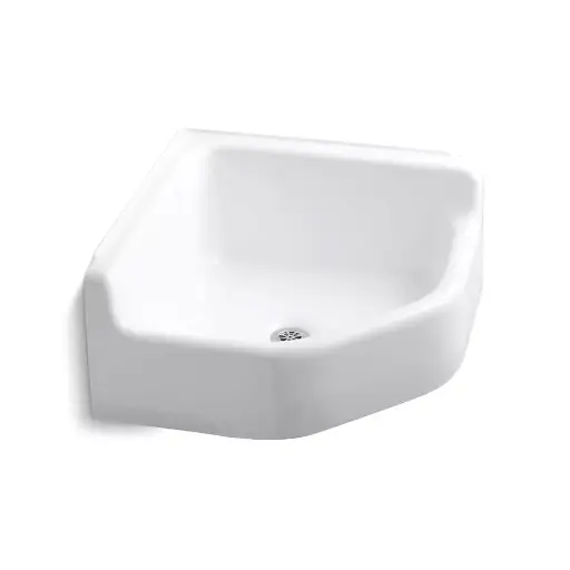 [KOH-6710-0] Kohler 6710-0 Whitby Floor Mount Corner Service Sink White