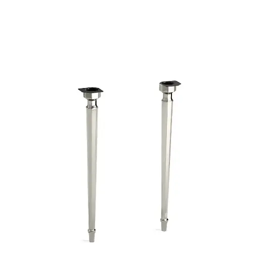 [KOH-6839-SN] Kohler 6839-SN Kathryn Octagonal Tapered Brass Table Legs Vibrant Polished Nickel