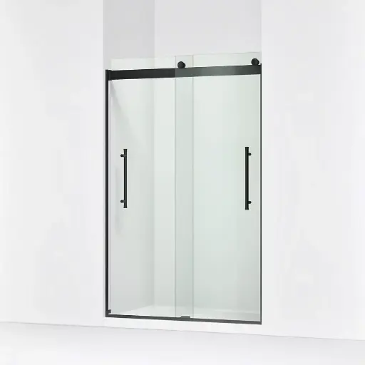 [KOH-706852-8L-BL] Kohler 706852-8L-BL Elmbrook 74" Frameless Sliding Shower Door Matte Black
