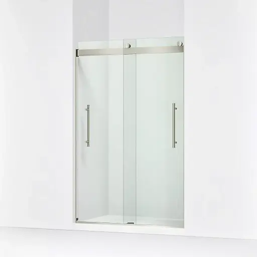 [KOH-706852-8L-BNK] Kohler 706852-8L-BNK Elmbrook 74" Frameless Sliding Shower Door Anodized Brushed Nickel