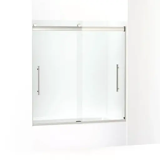 [KOH-706853-8L-BNK] Kohler 706853-8L-BNK Elmbrook 61" Frameless Sliding Bath Door Anodized Brushed Nickel